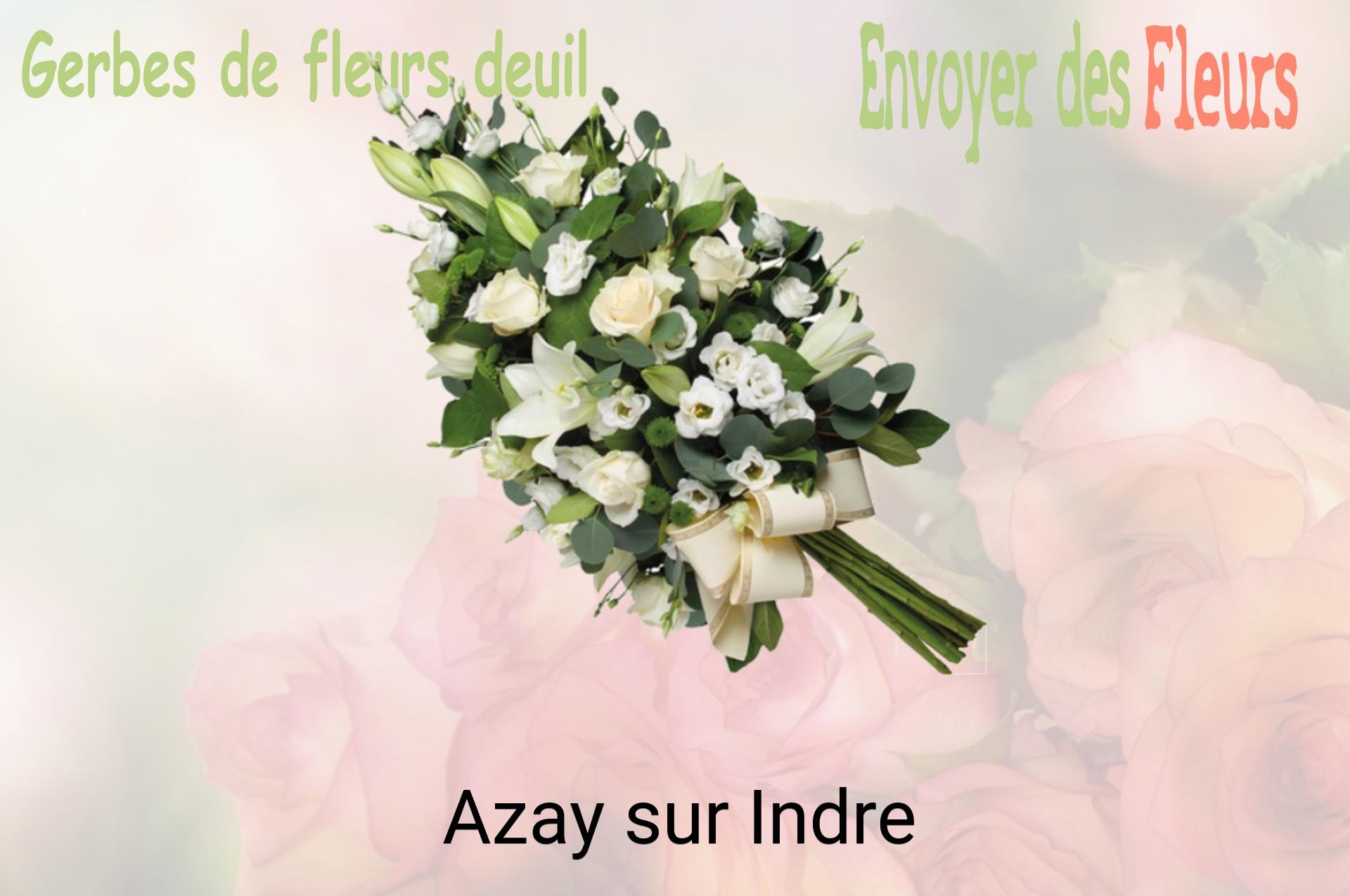 Gerbe de fleurs de deuil livrée à Azay-sur-Indre